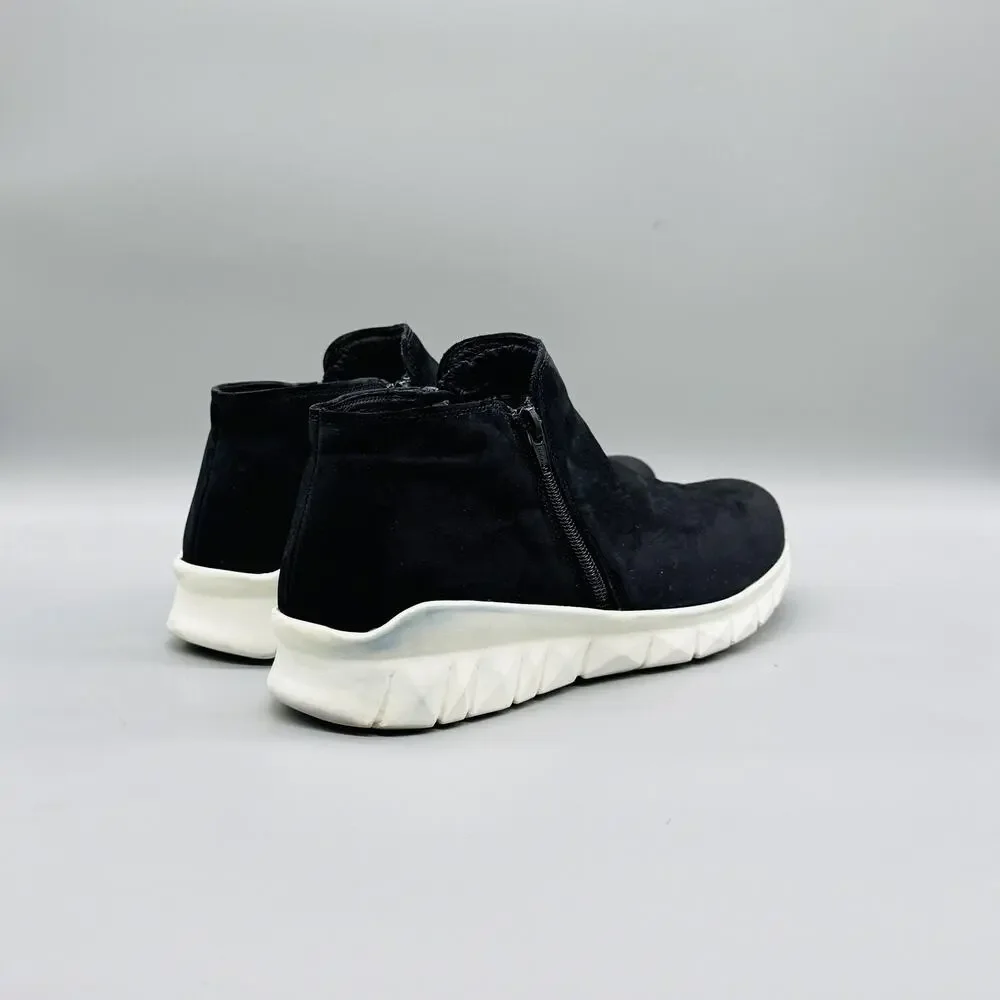 Naot Shoes Womens 11 Black Suede Side Zip Ankle Booties Walking Casual Comfort